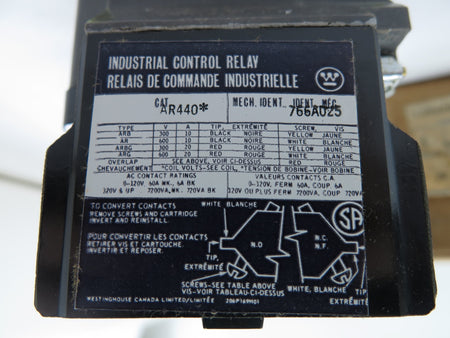 Westinghouse 766A025G01 / AR440* Control Relay - Advance Operations