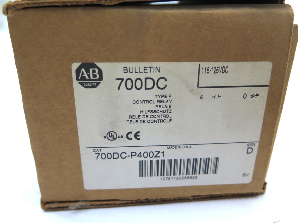Allen-Bradley 700DC-P400Z1 Control Relay - Advance Operations