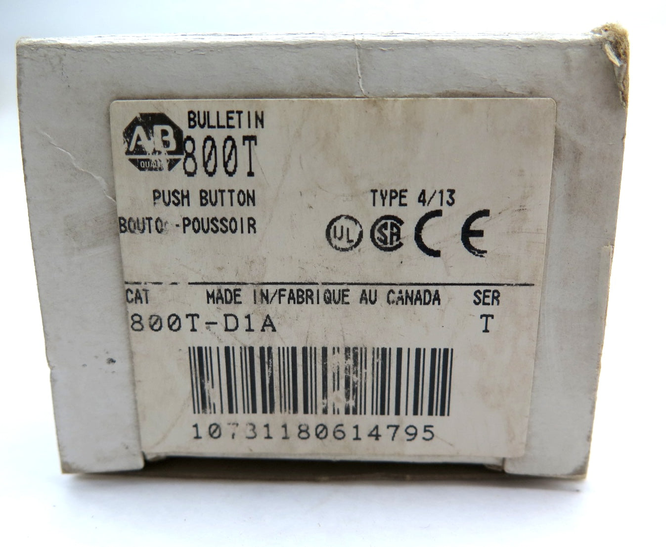 Allen-Bradley 800T-D1A Green Head Push Button Button Switch - Advance Operations