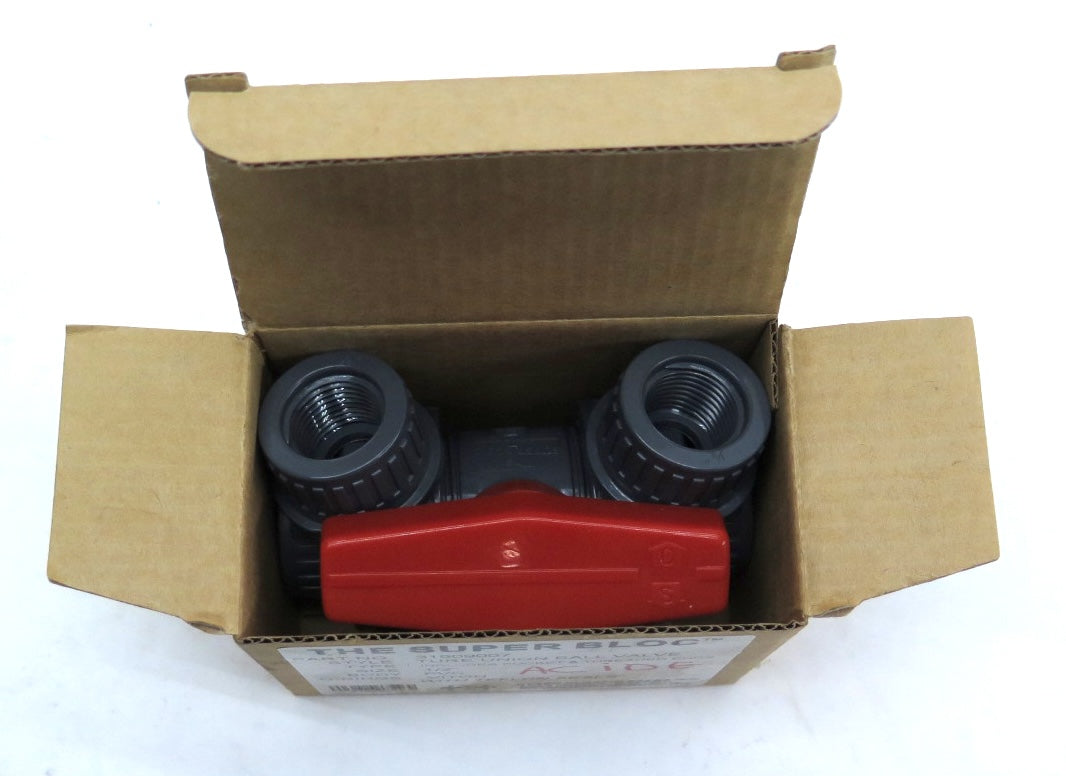 Hytek Plastic 31909007 Ture Union Ball Valve 1/2" PVC With Teflon - Advance Operations