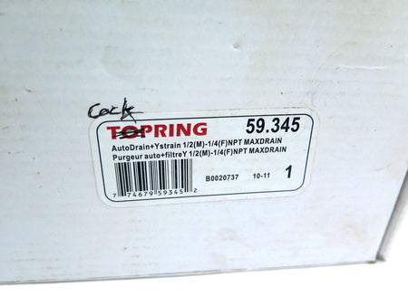 Topring 59.345 Automatic Drain 1/2(m)-1/4(F) NPT - Advance Operations