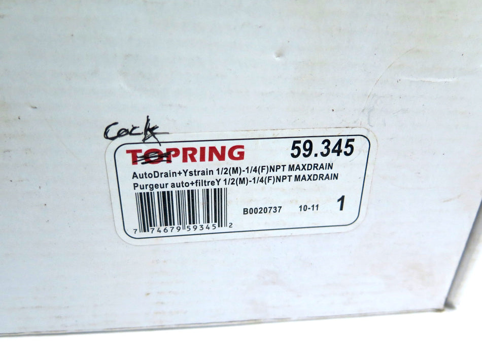 Topring 59.345 Automatic Drain 1/2(m)-1/4(F) NPT - Advance Operations