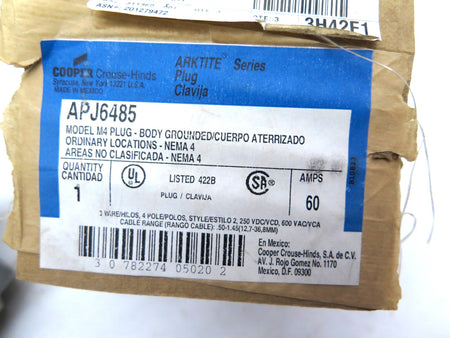 Crouse-Hinds APJ6485 Plug Connector 60A 4P - Advance Operations