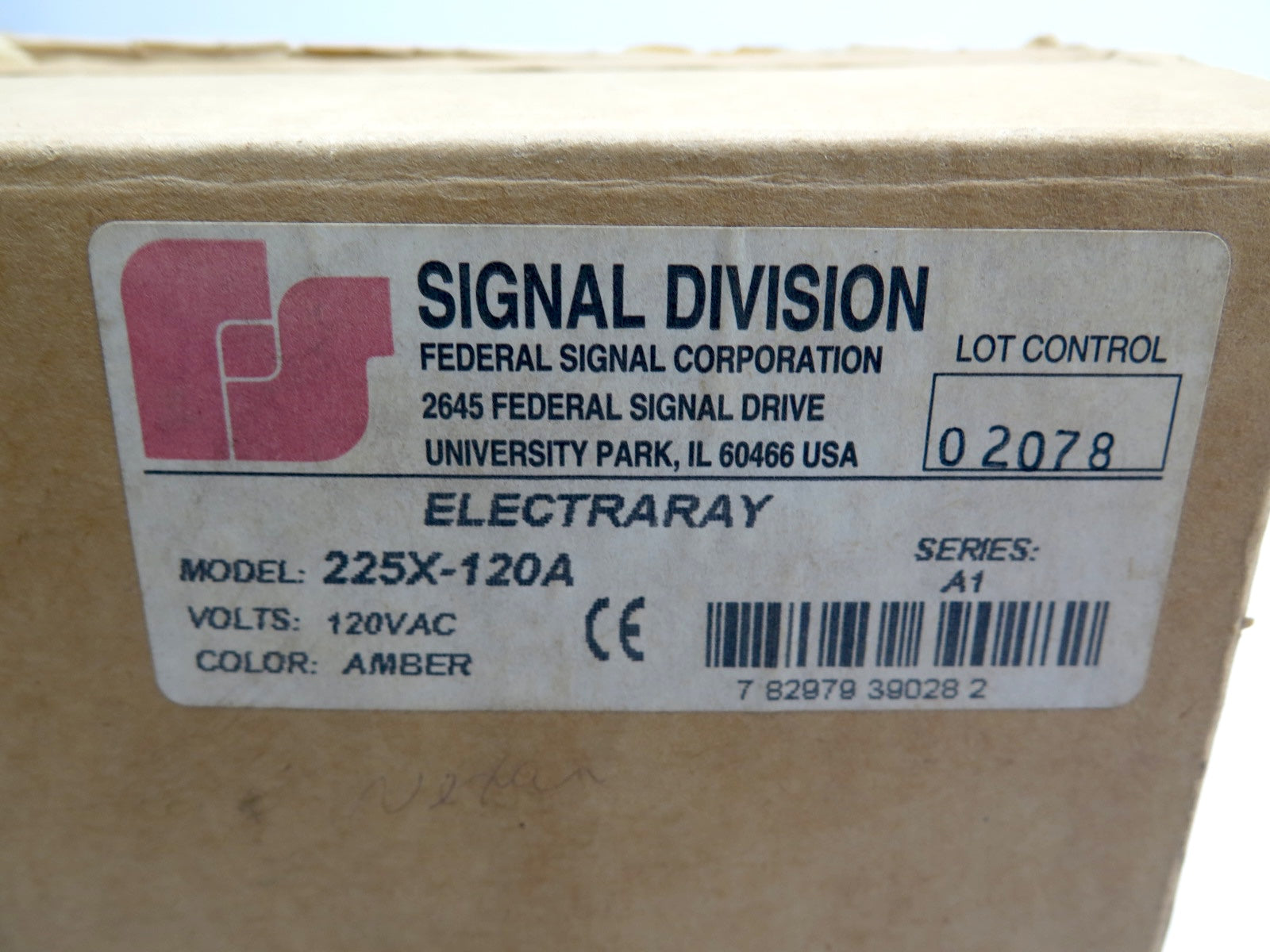 Federal Signal 225X-120A Electray Hazardous Location Warning Light - Advance Operations