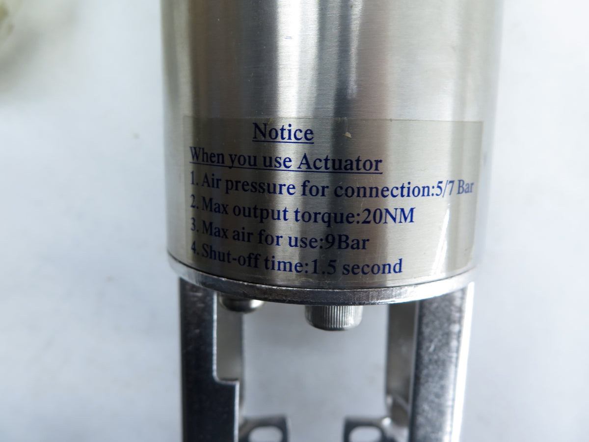 Trynox Sanitary Pneumatic C1 Actuator Stainless Steel - Advance Operations