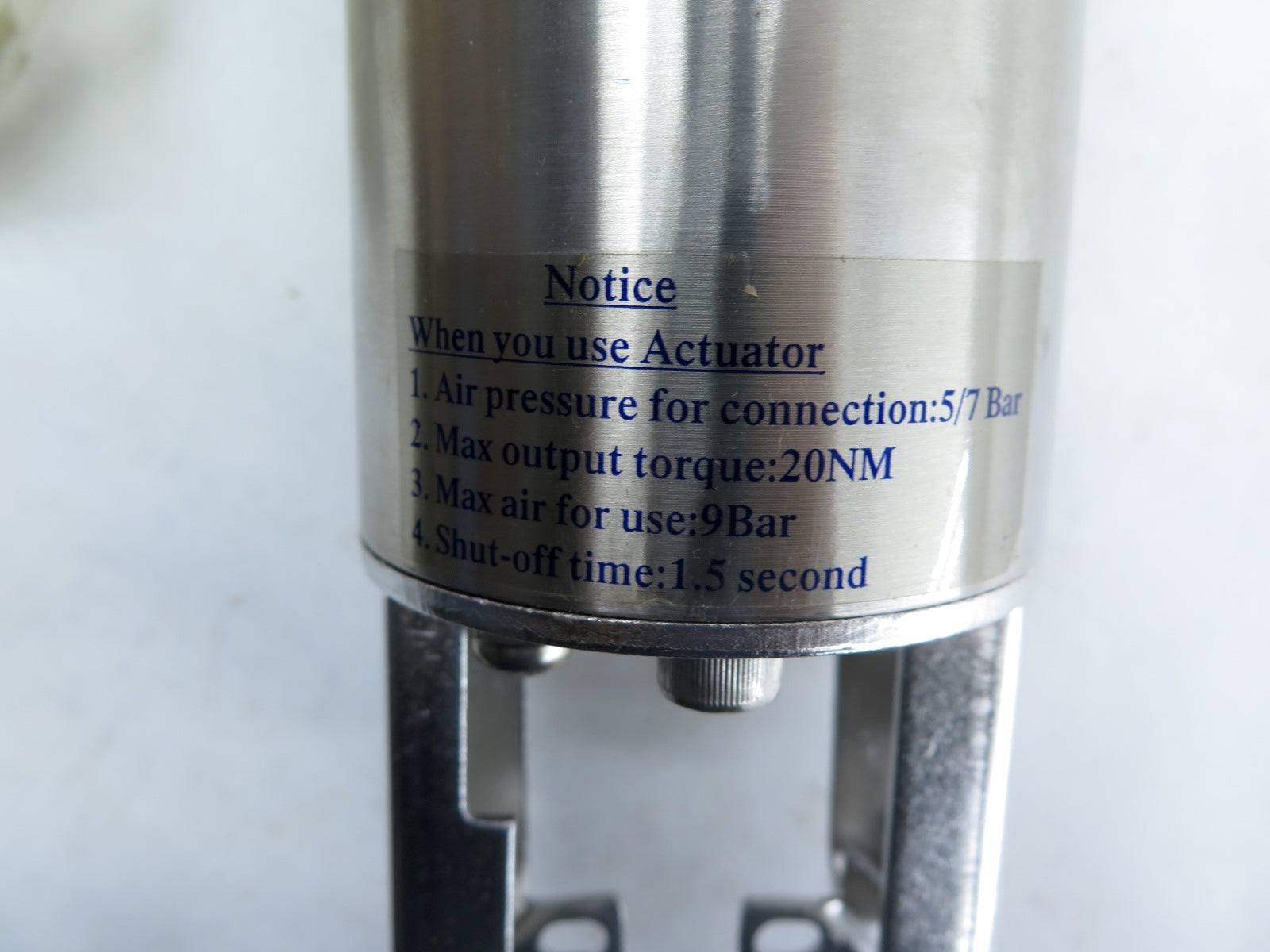 Trynox Sanitary Pneumatic C1 Actuator Stainless Steel - Advance Operations