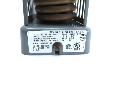 White Rodgers 179-1 Double Throw Thermostat - Advance Operations