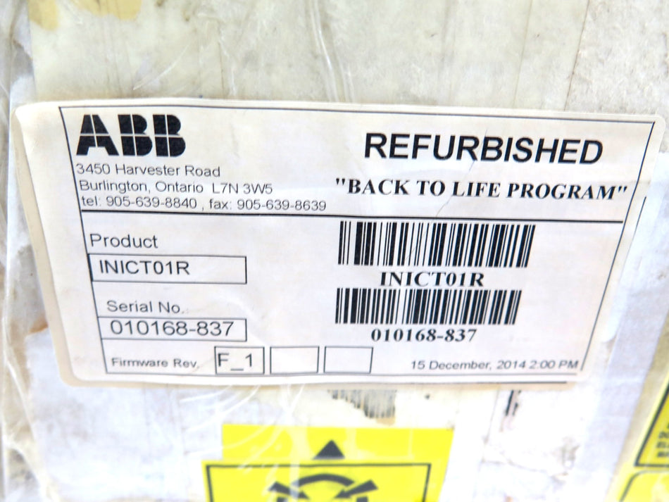 ABB INICT01R / INICT01 Infi 90 Transfer Control Module OFFICIAL REFURBISHED - Advance Operations