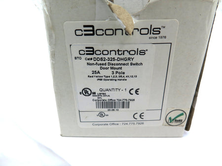 C3 Controls DDS2-325-DHGRY Rotary Disconnect - Advance Operations