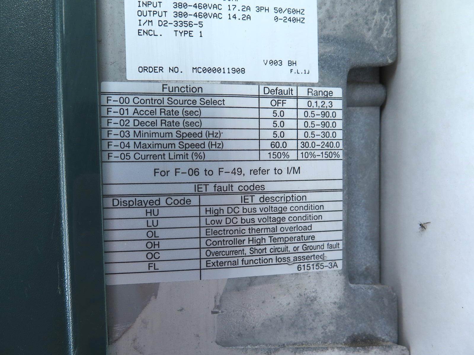Reliance 1SU41010 AC Drive SP500 10HP 380-460Vac - Advance Operations