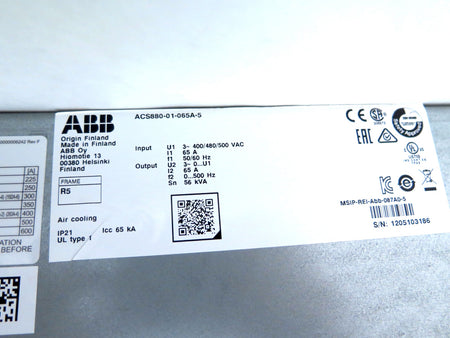 ABB ACS880-01-065A-5 AC Drive 400-500Vac 56kVa - Advance Operations