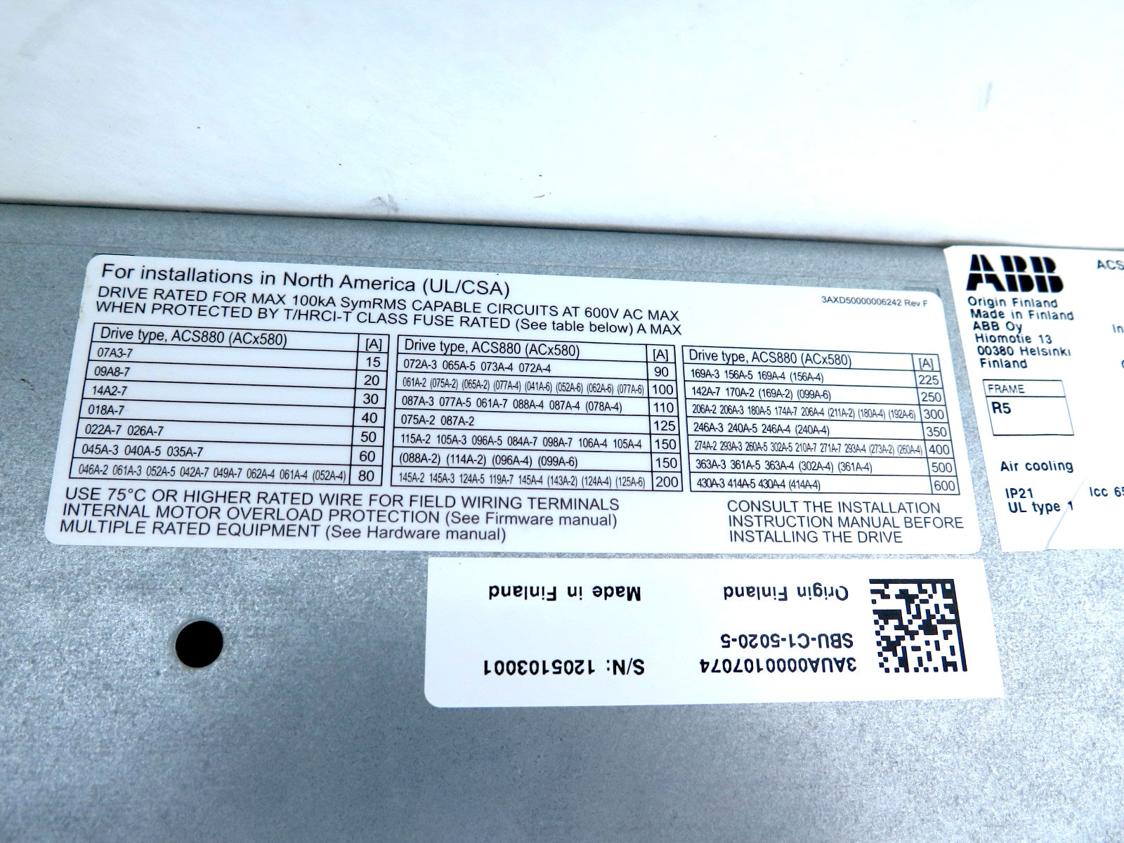 ABB ACS880-01-065A-5 AC Drive 400-500Vac 56kVa - Advance Operations