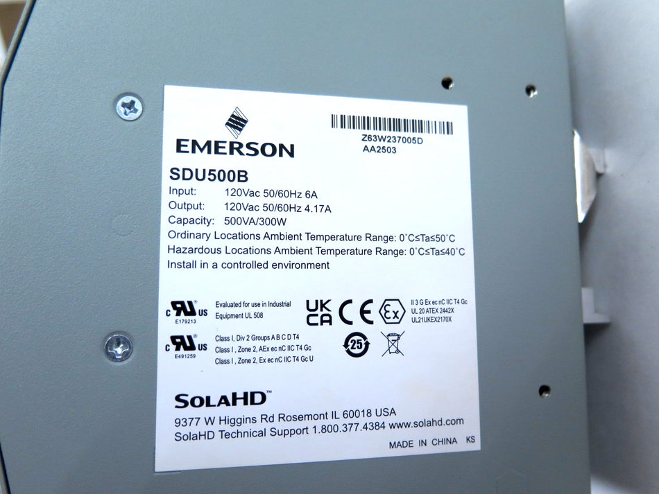 Emerson SDU500B SLOA Smart Ups Power Supply - Advance Operations