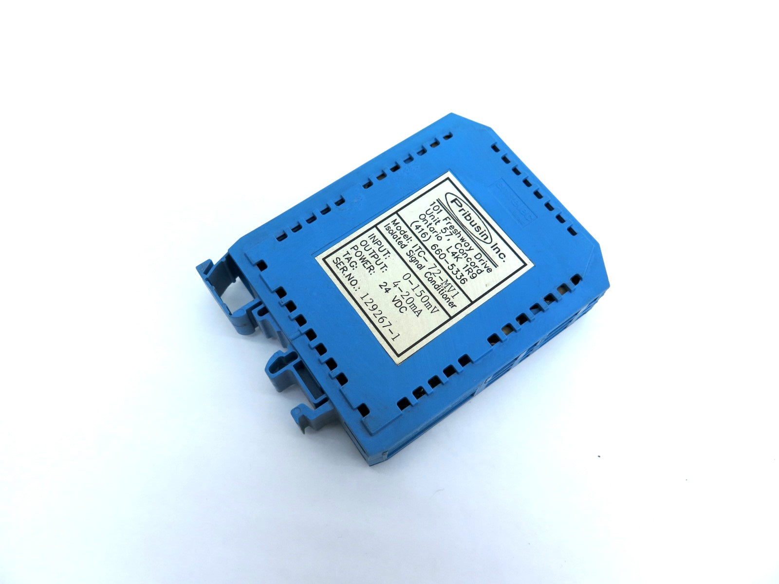 Pribusin ITC-72-MV1 ISOLATED SIGNAL CONDITIONER 0-10VDC 4-20mA 24VDC 80mA - Advance Operations