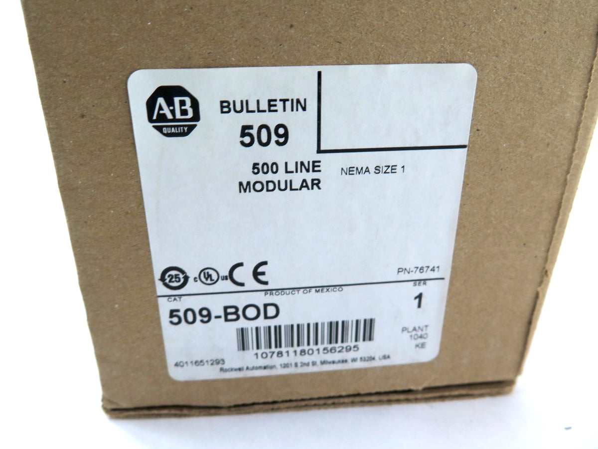 Allen-Bradley 509-BOD Motor Starter KIT 500 Line Modular - Advance Operations