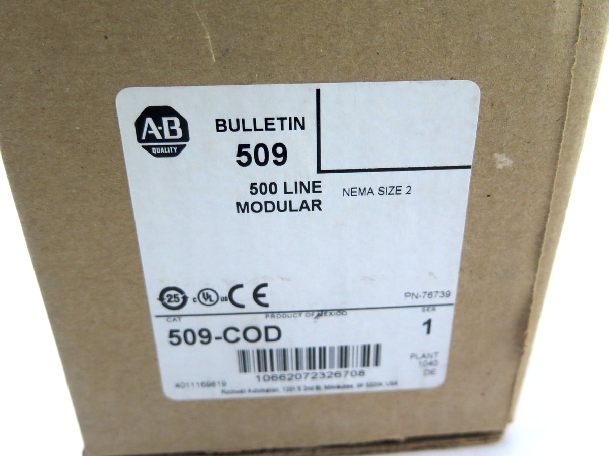 Allen-Bradley 509-COD Motor Starter KIT 500 Line Modular - Advance Operations