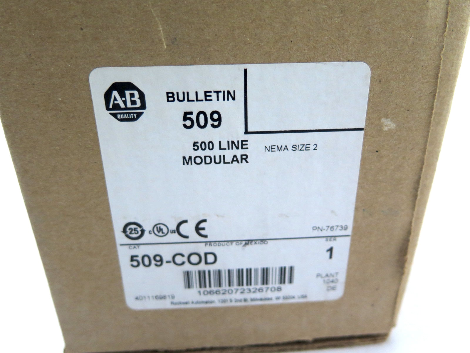 Allen-Bradley 509-COD Motor Starter KIT 500 Line Modular - Advance Operations