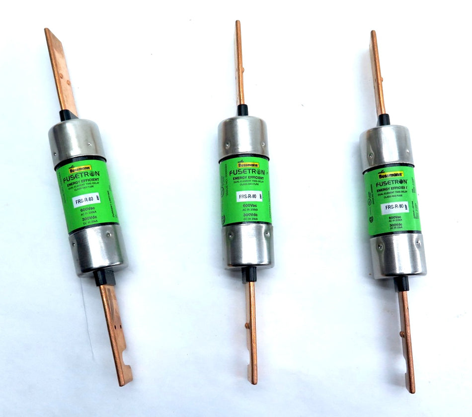 Bussmann FRS-R-80 Dual Element Time Delay Fuse LOT OF 3 - Advance Operations