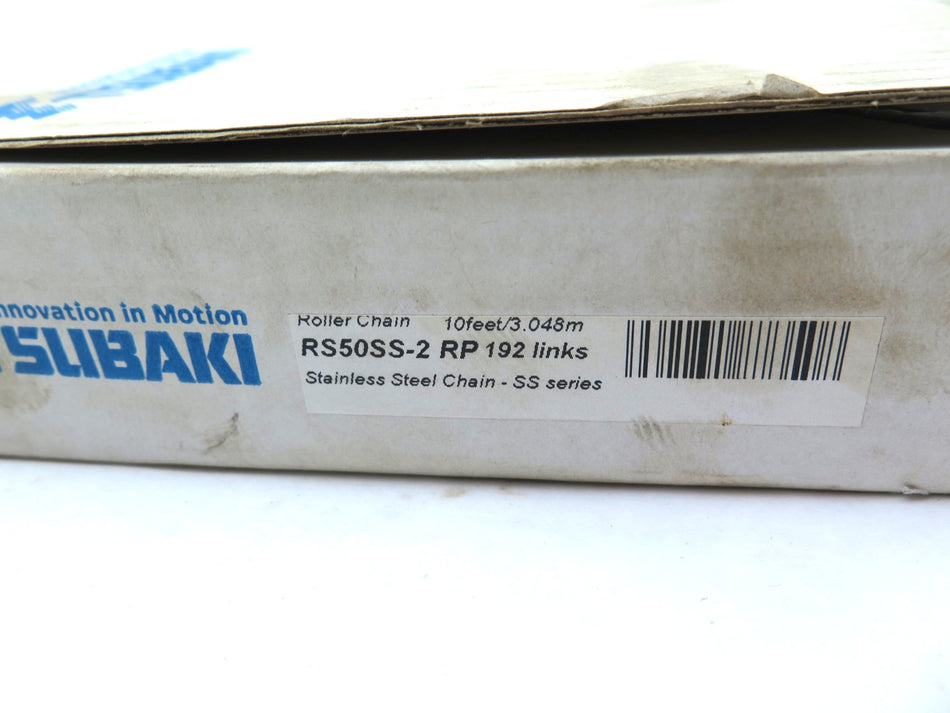 Tsubaki RS50SS-2 RP Stainless Steel Chain 10Feet 3.048m 192 Links - Advance Operations