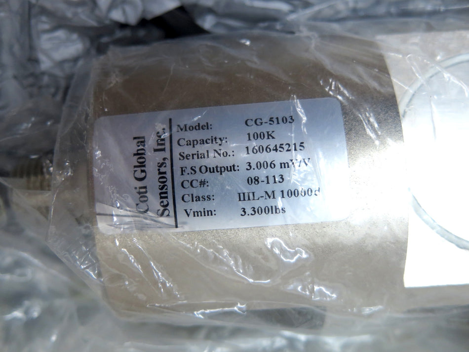 Coti Global Sensor Inc. CG-5103 Load Cell 100K Stainless Steel - Advance Operations