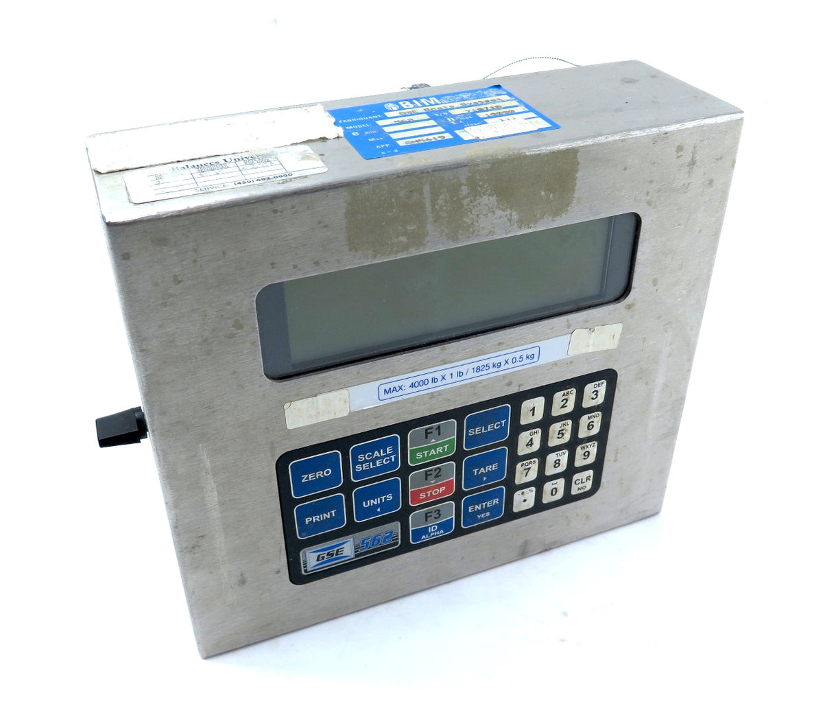 SPX / GSE Digital Scale Indicator Model 562 Stainless Steel Frame - Advance Operations