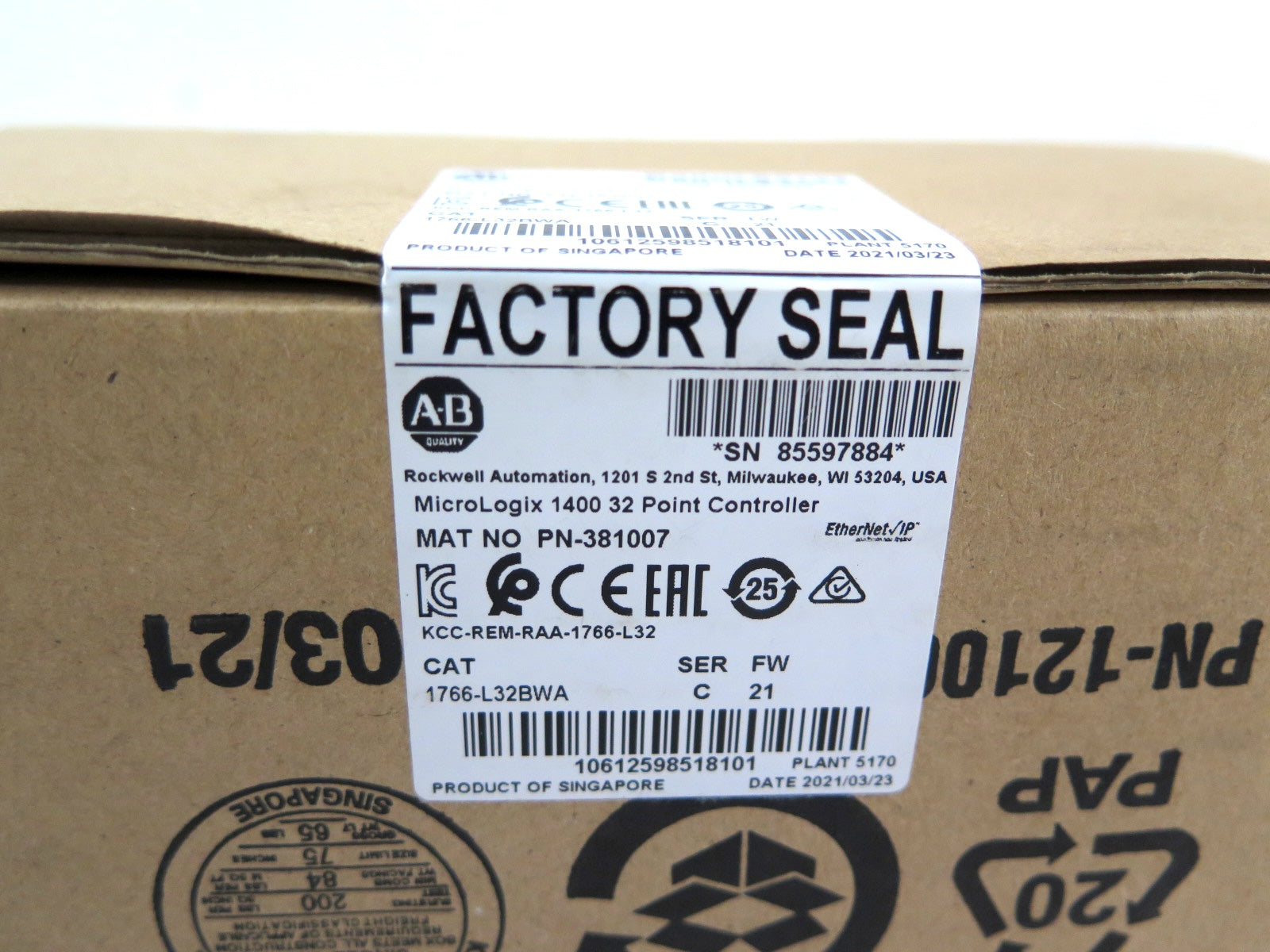 Allen-Bradley 1766-L32BWA SER.C MicroLogix 1400 PLC Processor Module - Advance Operations