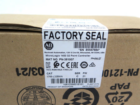 Allen-Bradley 1766-L32BWA SER.C MicroLogix 1400 PLC Processor Module - Advance Operations