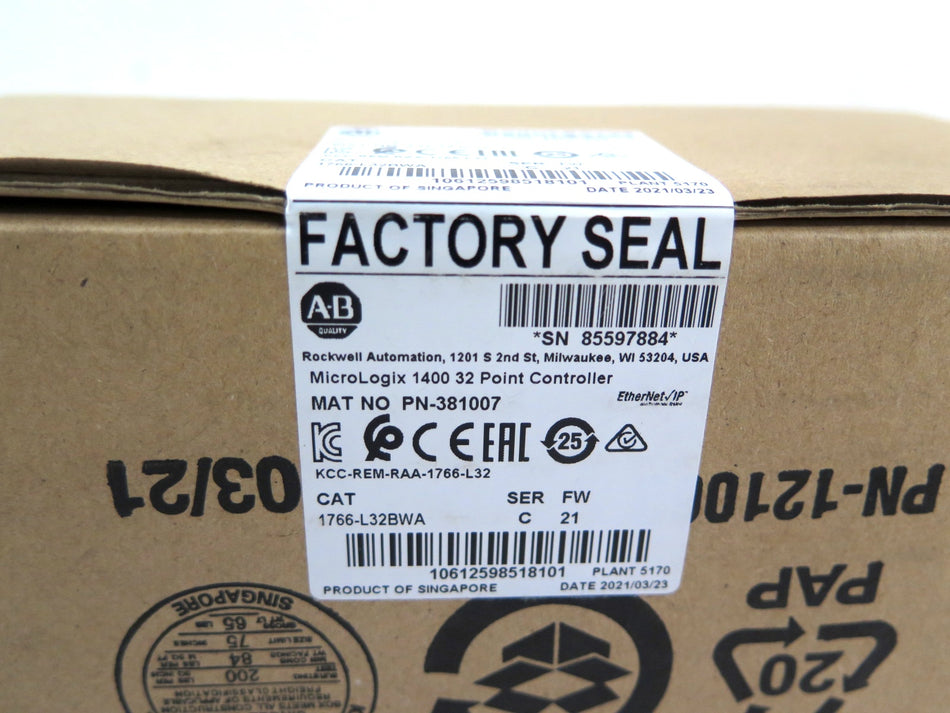 Allen-Bradley 1766-L32BWA SER.C MicroLogix 1400 PLC Processor Module - Advance Operations