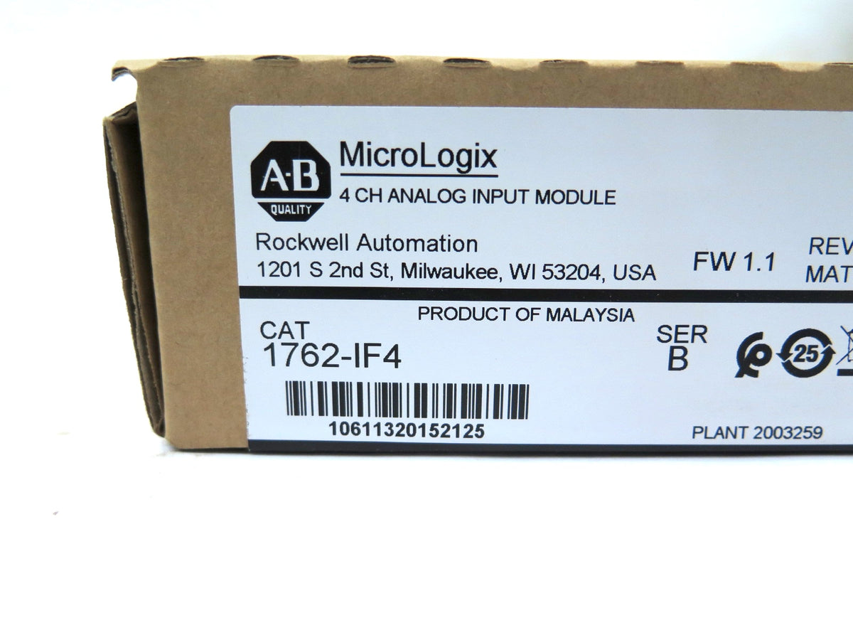 Allen-Bradley 1762-IF4 4 CH ANALOG INPUT MODULE - Advance Operations