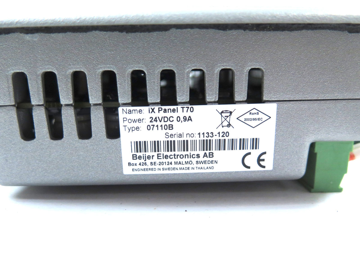 Beijer Electronics iX Panel T70 HMI Touch Screen Panel - Advance Operations