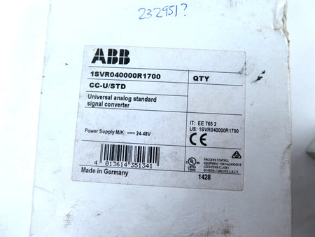 ABB CC-U/STD // 1SVR040000R1700 Analog Signal Converter NEW IN ORIGINAL BOX - Advance Operations