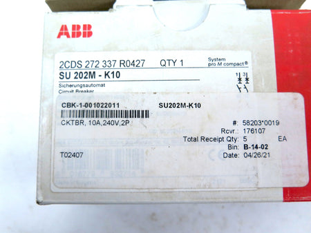 ABB 2CDS 272 337 R0427 Circuit Breaker SU 202M-K10 - Advance Operations