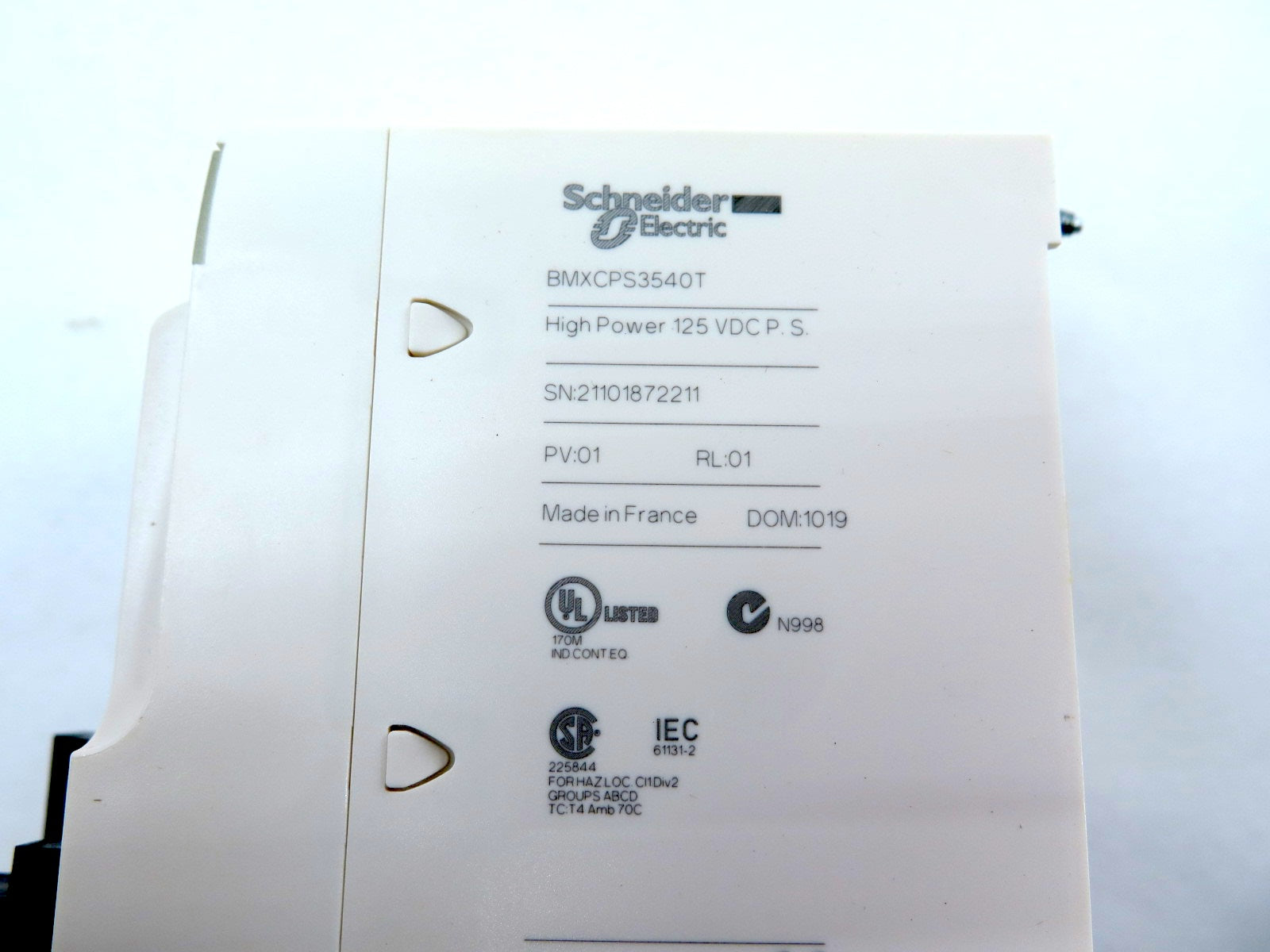 Schneider BMXCPS3540T High Power 125 Vdc Power Supply - Advance Operations