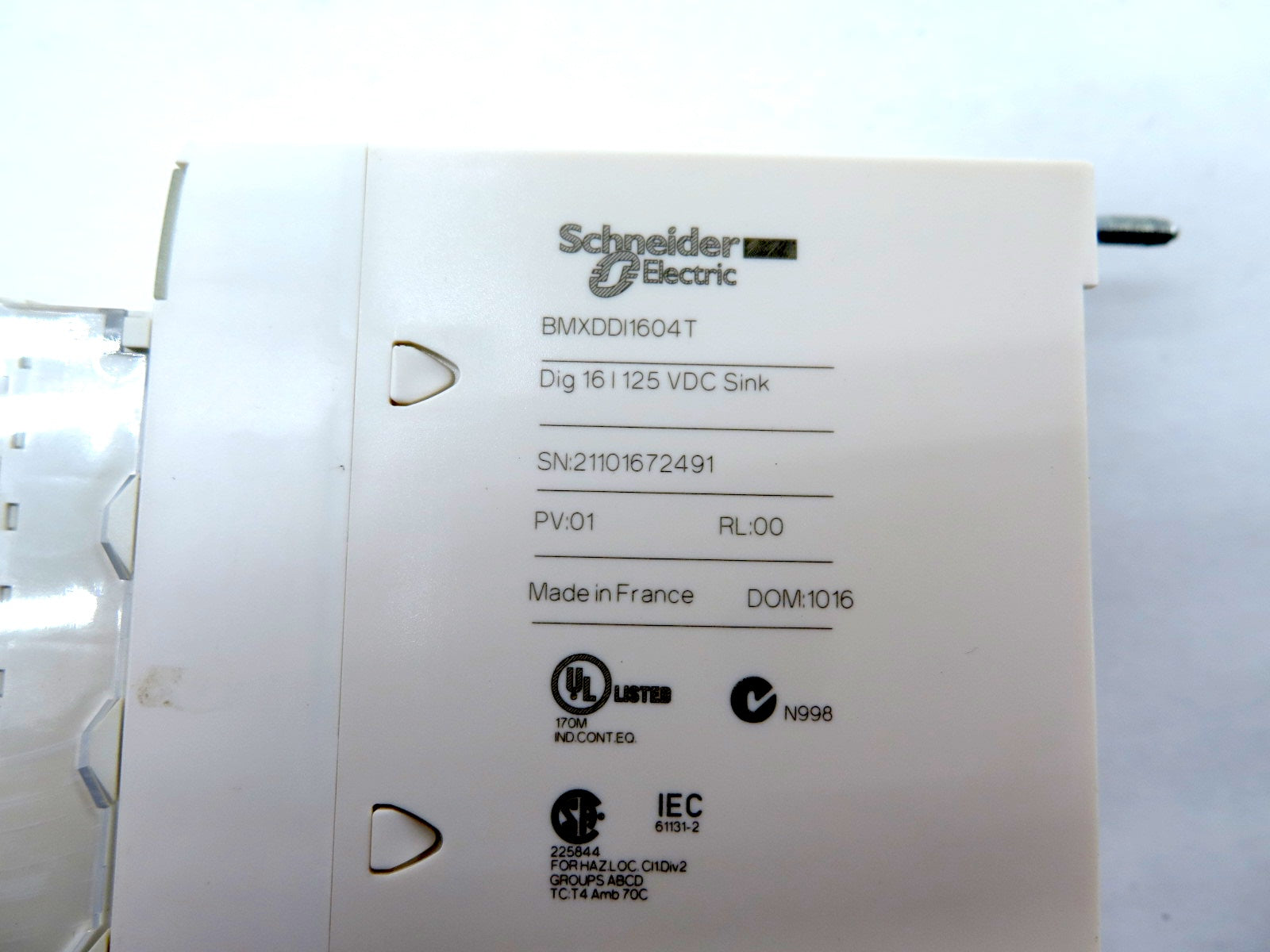 Schneider BMXDDI1604T Digital 16 Input 125Vdc Sink Module - Advance Operations