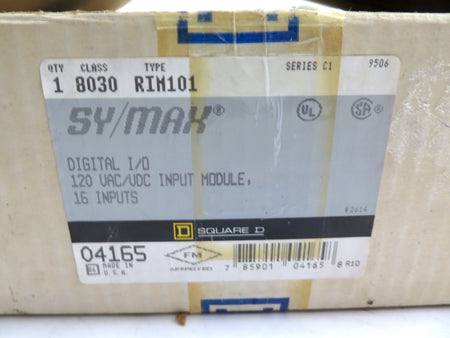Square D 8300 RIM101 SY/MAX SER C1 INPUT MODULE - Advance Operations