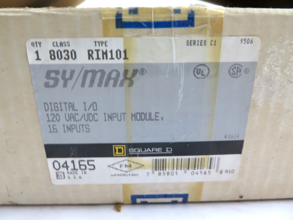 Square D 8300 RIM101 SY/MAX SER C1 INPUT MODULE - Advance Operations