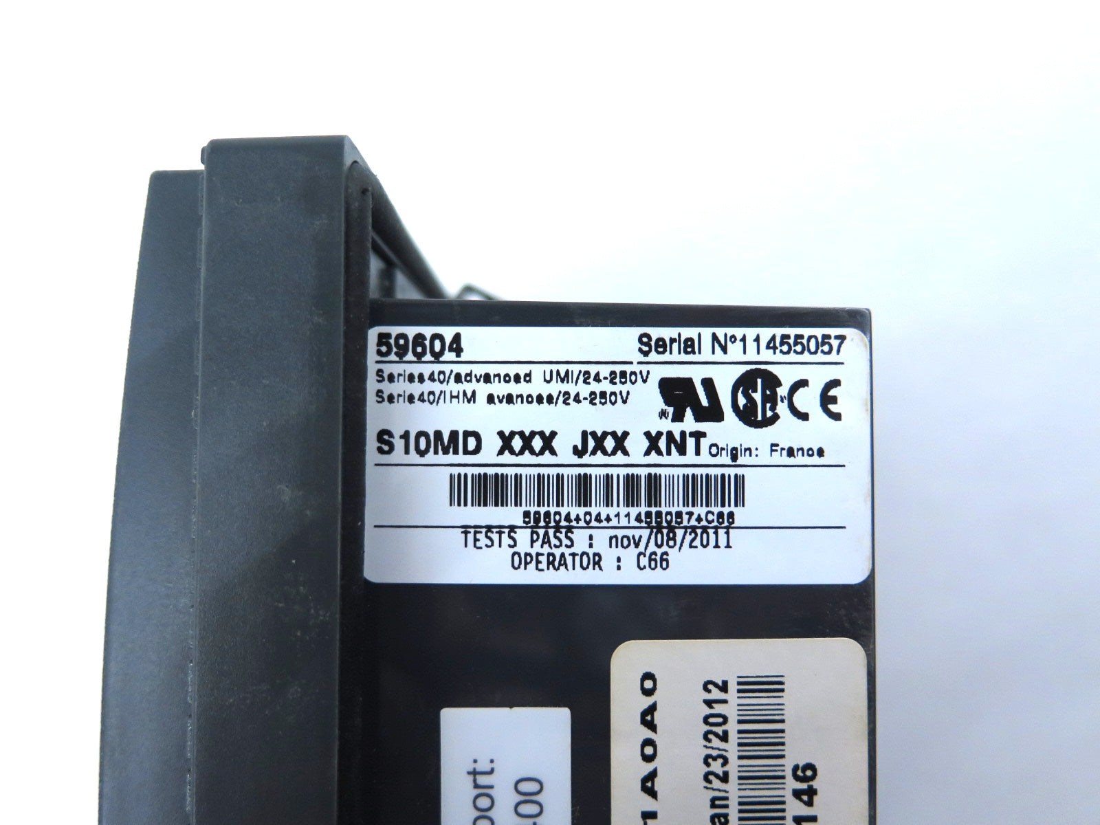 Square D SQ1S40A Sepam Series 40 Protective Relay Controller - Advance Operations