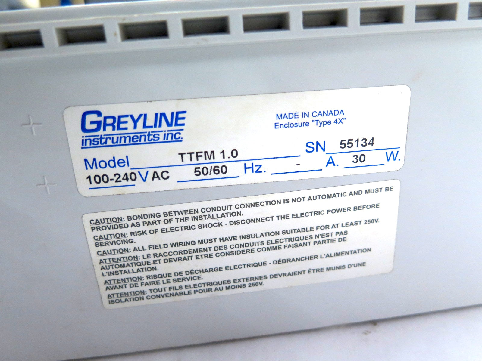 Greyline TTFM1.0 Ultrasonic Flowmeter Transmitter - Advance Operations