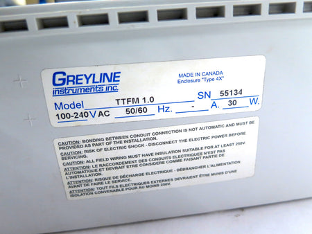 Greyline TTFM1.0 Ultrasonic Flowmeter Transmitter - Advance Operations