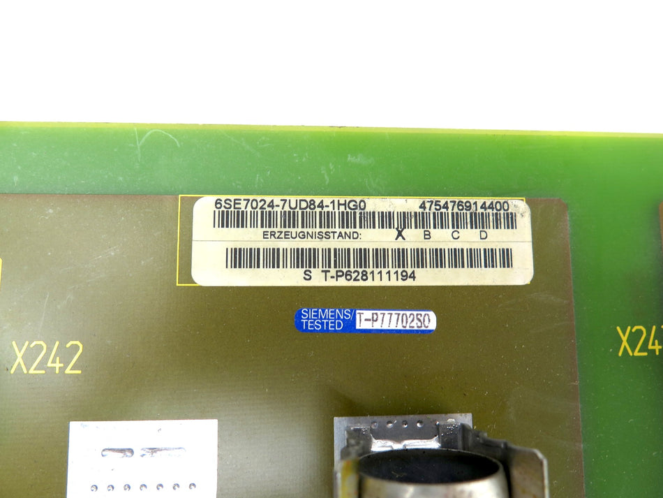 Siemens 6SE7024-7UD84-1HGO Control Board - Advance Operations