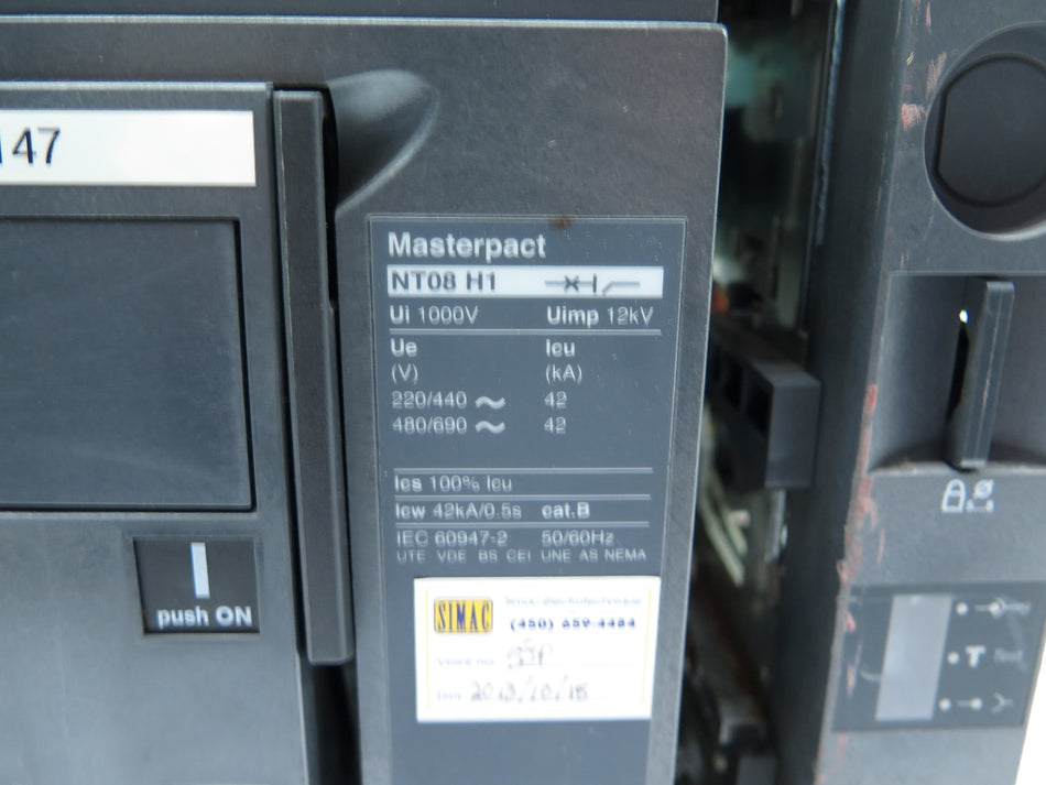 Schneider / Merlin Gerin NT08H1 Masterpact 800A 1000V Circuit Breaker - Advance Operations