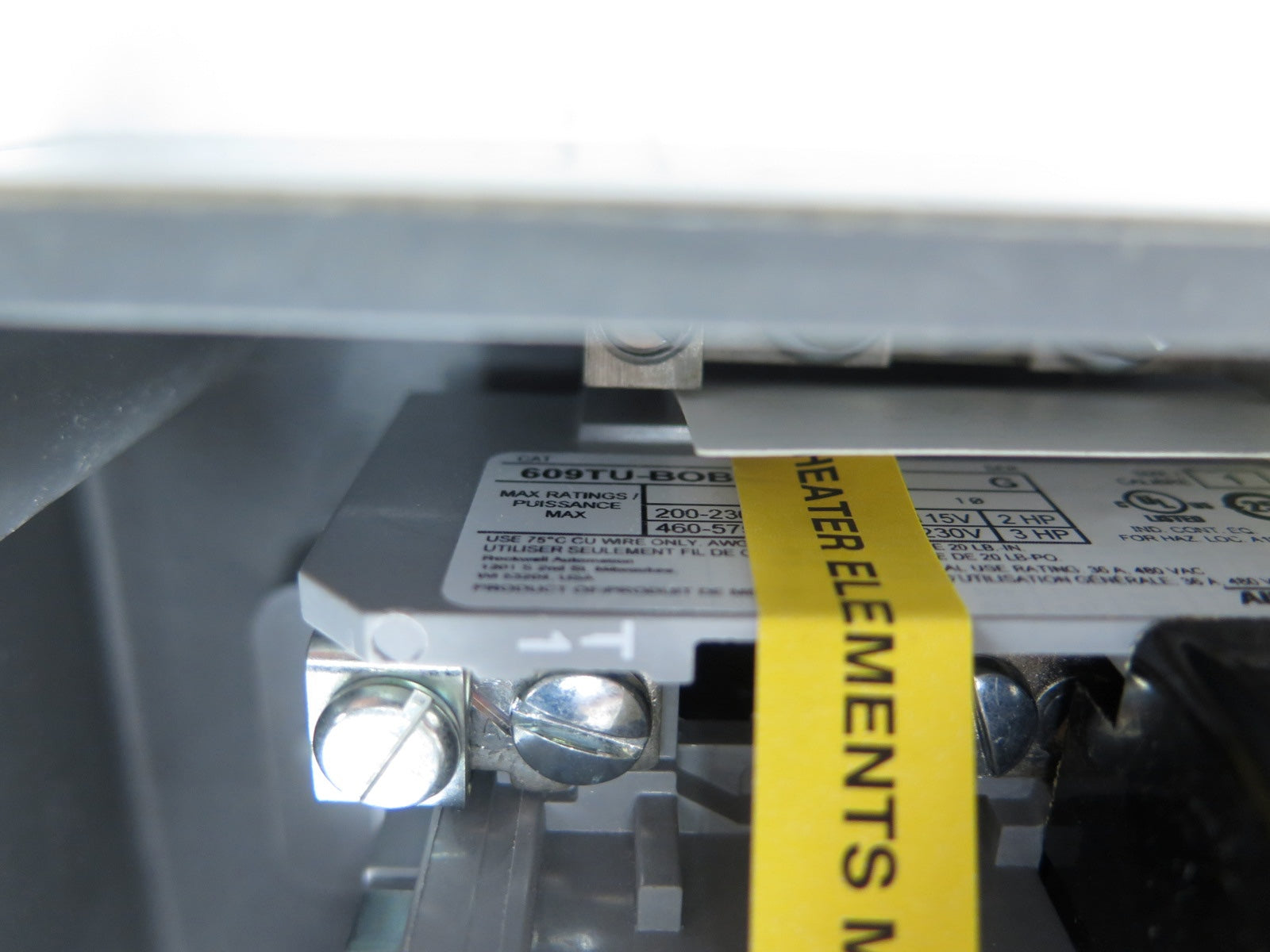 Allen-Bradley 609U-BCB Manual Starter Switch Ser.H - Advance Operations