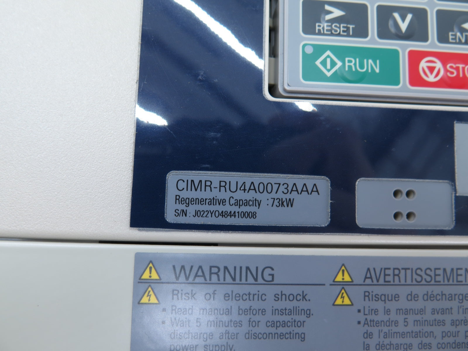 Magnetek / Yaskawa CIMR-RU4A0073AAA Drive AC 73kW / 100HP Power Regenerative - Advance Operations