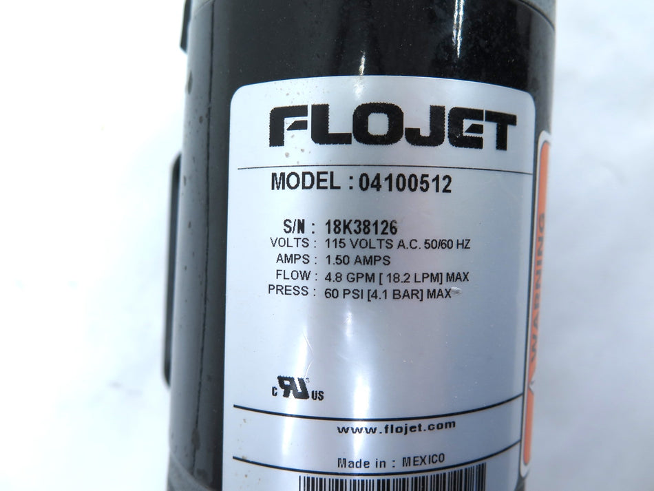 FLOJET 04100512 Pump 115Vac 4.8GPM 60PSI Max - Advance Operations