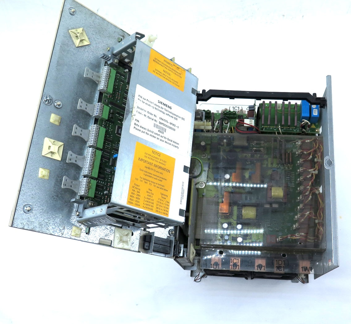 Siemens 6RA7075-6FV62-0-Z Dc Drive DC-Converter - Advance Operations