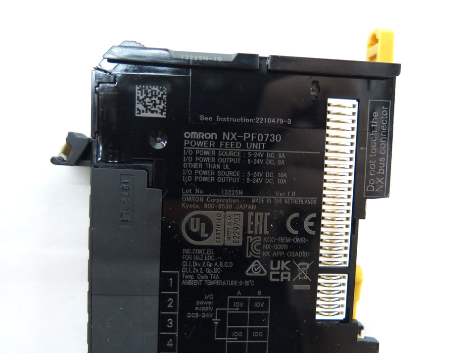 Omron NX-PF0730 Power Feed Unit PLC - Advance Operations