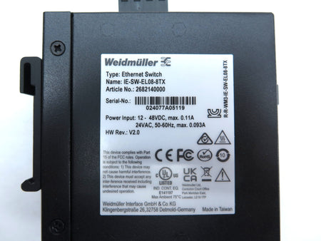 Weidmuller 2682140000 / IE-SW-EL08-8TX Ethernet Switch Module - Advance Operations