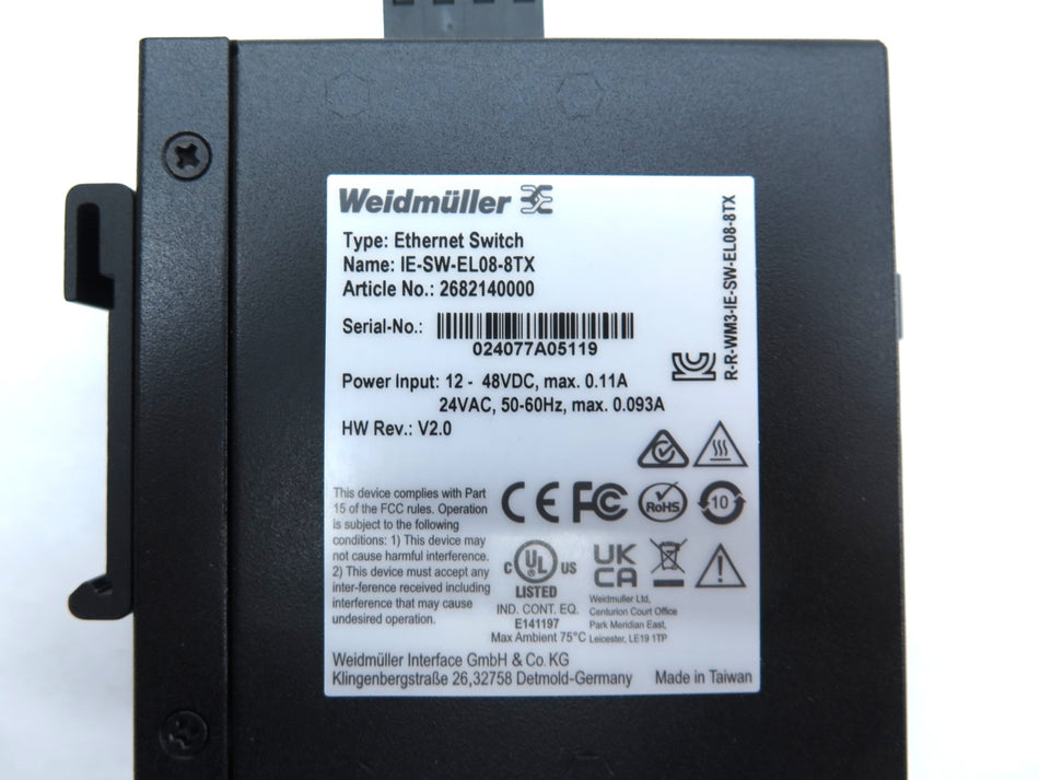 Weidmuller 2682140000 / IE-SW-EL08-8TX Ethernet Switch Module - Advance Operations
