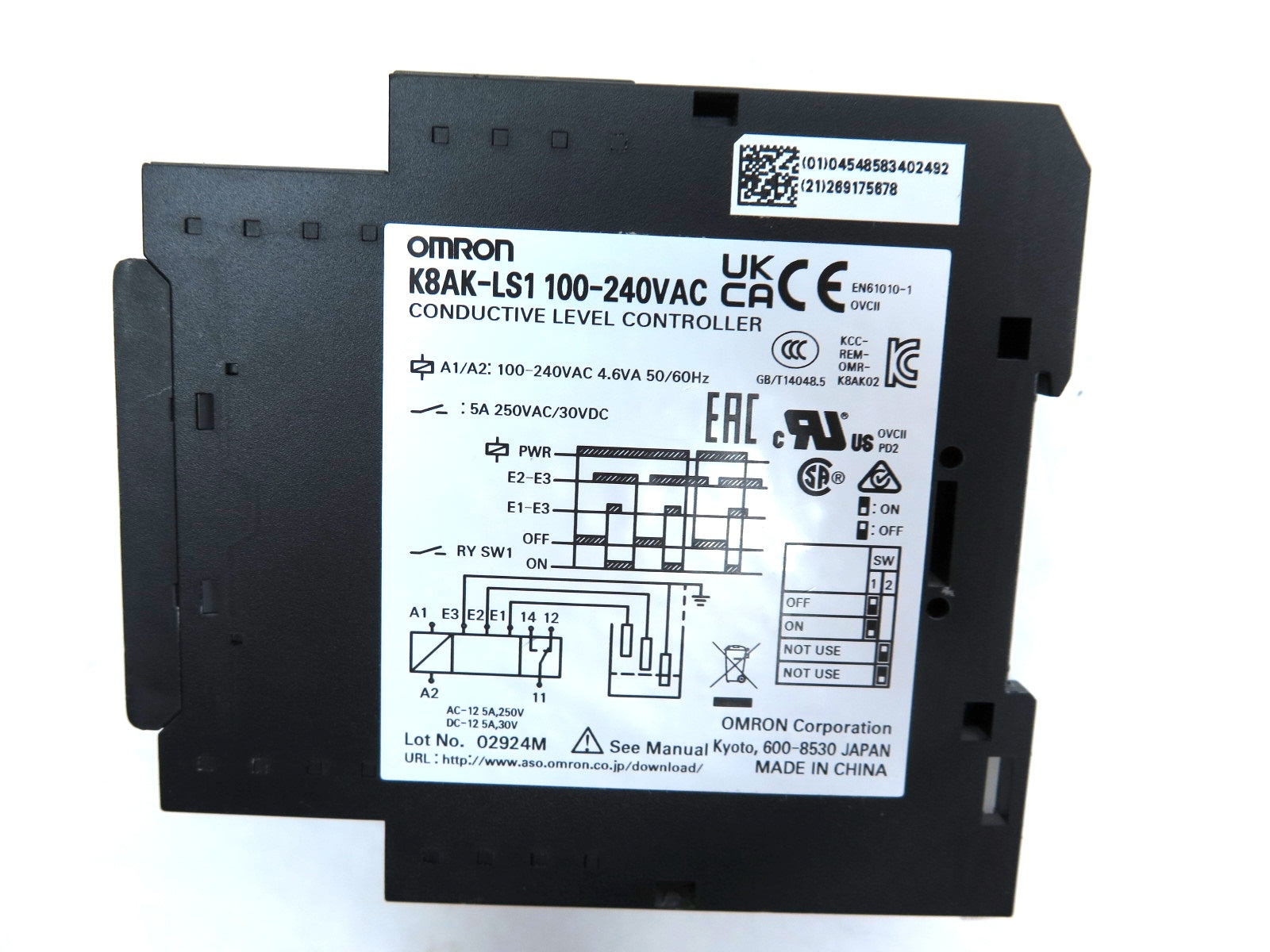 Omron K8AK-LS1 Conductive Level Controller 100-240Vac - Advance Operations