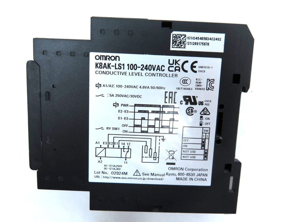 Omron K8AK-LS1 Conductive Level Controller 100-240Vac - Advance Operations